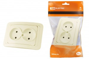 TDM Валдай роз. СУ 2 мест. 10А сл. кость (10!) SQ1804-0109