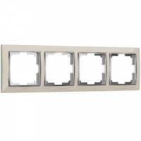 Werkel рамка СУ 4 мест. Snabb W0041903 (слоновая кость/хром) a051652