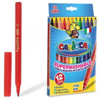 Фломастеры CARIOCA JOY 12 цв., вент.колпачок, картон.коробка, гарантия - 3года, 40614