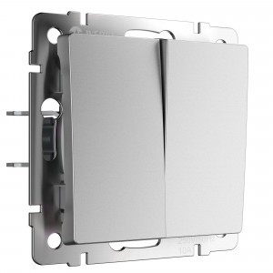 Werkel мех. выкл. СУ 2 кл. 10А, проходной (серебро матовый) W1122065 a063611