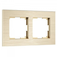 Werkel рамка СУ 2 мест.  AluMax (шампань) W0023511 a066334