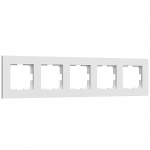 Werkel рамка СУ 5 мест. Slab (белый софт, поликарб.) W0052961 a062805