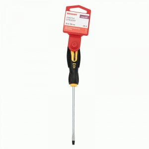 Отвертка шлицевая SL 4х100 мм, двухкомпонентная рукоятка REXANT 12-6424