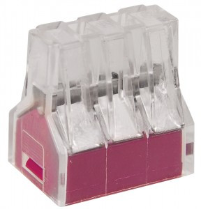 IEK строительно-монтажная клемма СМК 773-326 фиолетовая