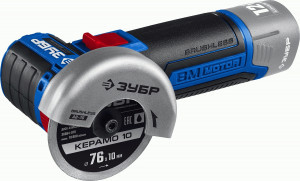 Машина ЗУБР "ПРОФЕССИОНАЛ" углошлиф, 76-80мм, 20000 об/мин, Li-Ion, нет АКБ zuAB-76