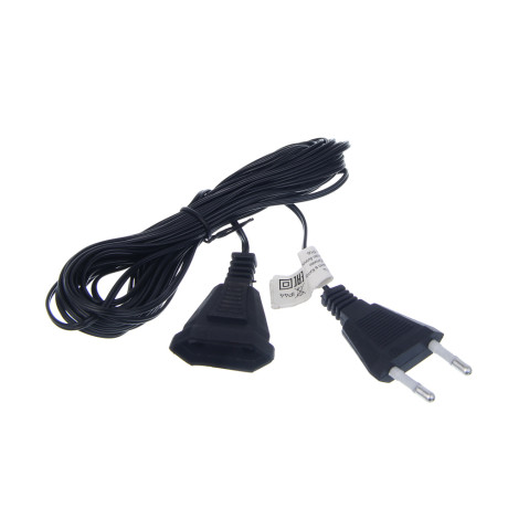 СНОУ БУМ Удлинитель для гирлянд электрических, 6 м, ПВХ черный, 220В