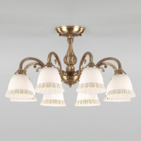 EUROSVET Люстра 8x60W 630х330 металл белый/античная бронза Campina 60107/8