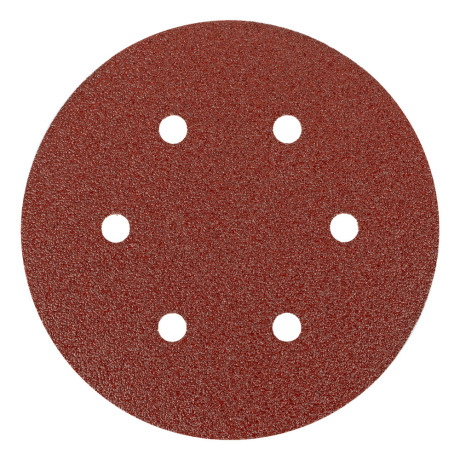 Круг абразивный на ворсовой подложке под "липучку", перфорированный, P 60, 150 мм, 5 шт Matrix