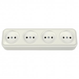 Bylectrica Вариант роз. 16А 4 мест. ОУ (корп. ABS) бежевый РА16-0181