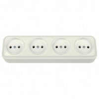 Bylectrica Вариант роз. 16А 4 мест. ОУ (корп. ABS) бежевый РА16-0181
