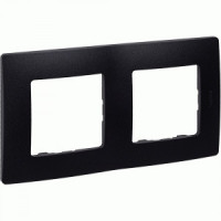 IEK ETIKA рамка СУ 2 мест. антрацит 672582