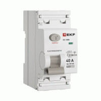 EKF PROxima выкл. дифференциальный (УЗО) ВД-100N 2P 40А 30мА, тип AC, 6кА, эл.мех E1026M4030