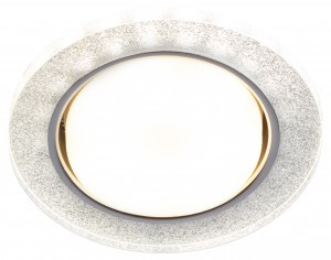 ЭРА DK LD51 CH/SHSL св-к встр. декор cо св/д подсветкой GX53, (90-110)120x22, хром серебро 57466