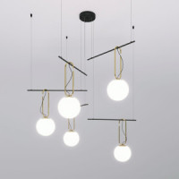 Eurosvet люстра 5x40W Е27 1300х1300х1500 мет черн/бел. мат./латунь Riche 70143/5 Умный дом a060841