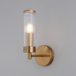 Eurosvet Бра 40W E14 150х150х240 металл прозрачный/латунь Oriens 60166/1 Умный дом a068066