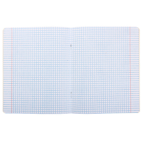 ClipStudio Тетрадь школьная 18л. в клетку, БЕЛЫЕ ЛИСТЫ, обл. плотный офсет, "Однотонная", скрепка