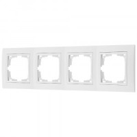 Bylectrica УЮТ рамка 4 мест. (с несъемной декор. рамкой), белый, (ЮЛИГ.735212.282-40)