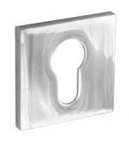 Накладка на цилиндр квадрат. РЕНЦ, хром блестящий INET 03 slim CP