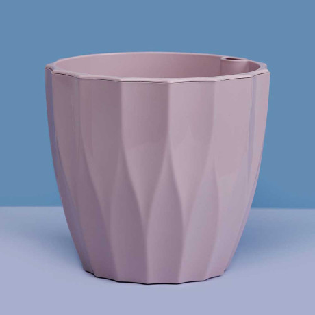 Кашпо "Флюте" 3л со вставкой Бисквитный Пласт Авеню х12