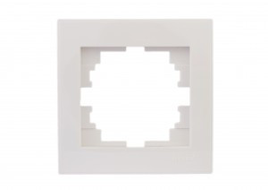 Lezard RAIN рамка 1 мест. горизонт. бел. (PC) 703-0202-146