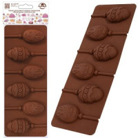 Форма для конфет "Пасхальная" (кратность 2!!!) 25,5*9,5*0,9см, палочки/набор 80-538 Мультидом