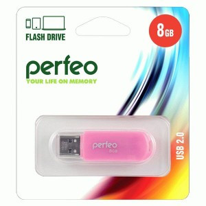 Флэш-диск USB 8GB Perfeo C03 Pink
