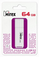 Флэш-диск USB 64 ГБ  Mirex LINE WHITE 64GB (ecopack)