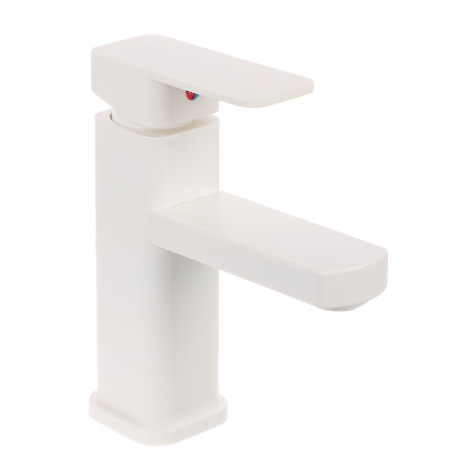 СоюзКран Смеситель для раковины, керам. картридж 25мм, металлопластик, белый, SK02-M105