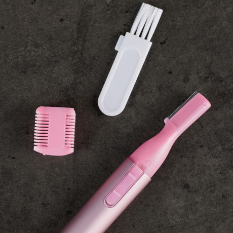 LEBEN Триммер универсальный женский, 13см, 1 насадка, 1 щетка, алюминий, пластик, питание 1xAАА