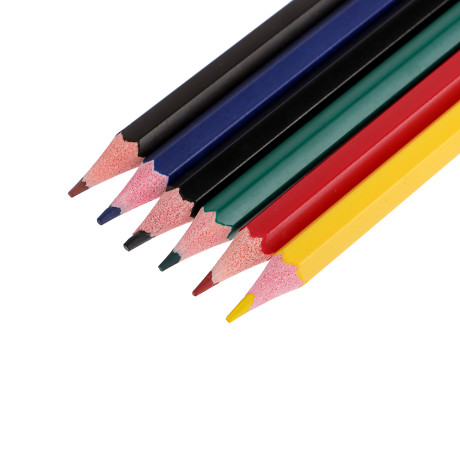 ClipStudio Карандаши 6 цветов шестигранные заточ., пластик, в карт.кор. с подвесом