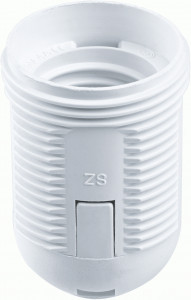 Navigator Патрон E27 пластик. люстровый без кольца, белый NLH-PL-R-E27 (50!) 71614