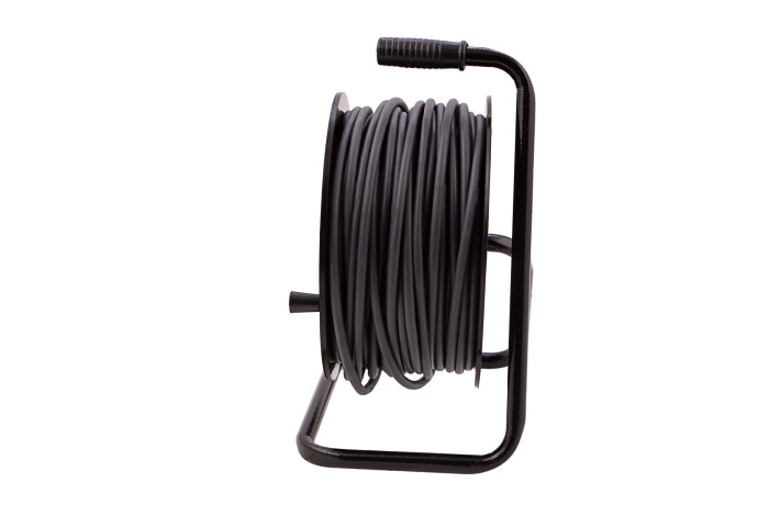 Удлинитель силовой 50 м, 16А, тип УХ10, ПВС, усиленный, на кабельной катушке, 4 розетки без заземления Сибртех