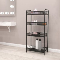 Этажерка Ладья 24 (черная) 44*25*96см, 4корзины (до 10кг каждая) Э556Ч под заказ ЗМИ