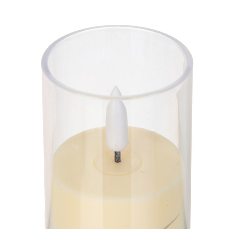 СНОУ БУМ Светильник декоративный LED в виде свечи в стакане, 5,5x14,5см, PP, PS, 3хAG13, 1 режим
