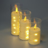 СНОУ БУМ Светильник декоративный LED в виде свечи в стакане, 5,5x14,5см, PP, PS, 3хAG13, 1 режим