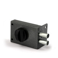 Замок накл ЗН-1.2Р Омега (серебро)  2 ригеля, 4 англ.ключа   \30