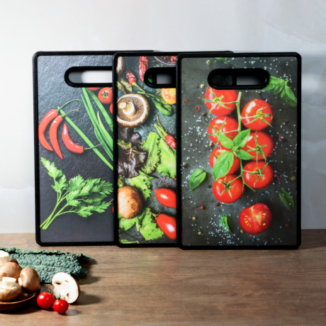 VETTA Гранит Доска разделочная с принтом 37х23х1,2см, пластик, 3 дизайна