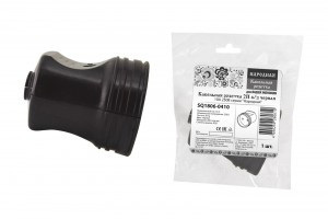 TDM штепсель 10А 250В (АБС-пластик, черный) Народная (50!) SQ1806-0410