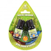 Набор эфирных масел кедр и можжевельник 2 масла по 10 мл в блистере в форме капли
