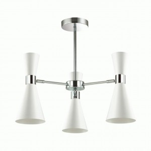 LUMION 3661/3C LN18 069 хром/мат. бел. люстра накл. E14 3*60W QUINN 445x550