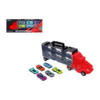 ИГРОЛЕНД Автоперевозчик, с запуском, 6 машинок, PP, 37х14,2х7,3 см, 2 дизайна