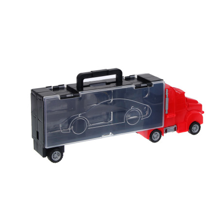 ИГРОЛЕНД Автоперевозчик, с запуском, 6 машинок, PP, 37х14,2х7,3 см, 2 дизайна