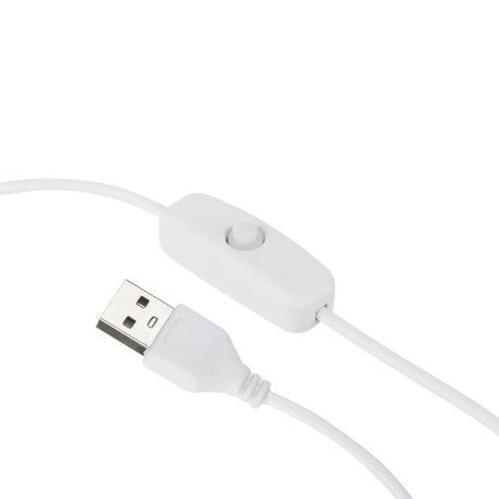 FORZA Светильник переносной настольный, 14 LED, 120 Лм, питание USB, кабель 1 м, белый, пластик