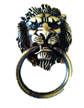 Ручка мебельная металл Лев 2 медь 90мм