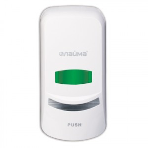 Диспенсер д/жидкого мыла ЛАЙМА PROFESSIONAL, наливной, 0,6 л, белый, ABS-пластик, 601423