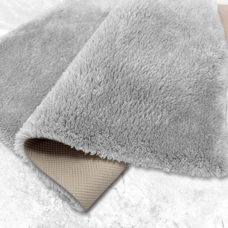 Коврик плюшевый 40х60 серый 02