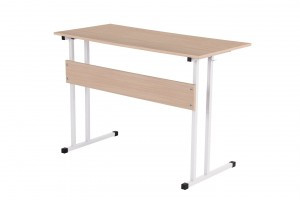 Парта Polini kids City D2 Ученик, 7 гр., белый-дуб пастельный