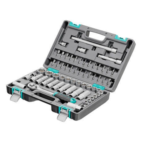 Набор инструментов, 1/2", CrV, пластиковый кейс 60 предметов Stels