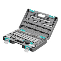 Набор инструментов, 1/2&quot;, CrV, пластиковый кейс 60 предметов Stels