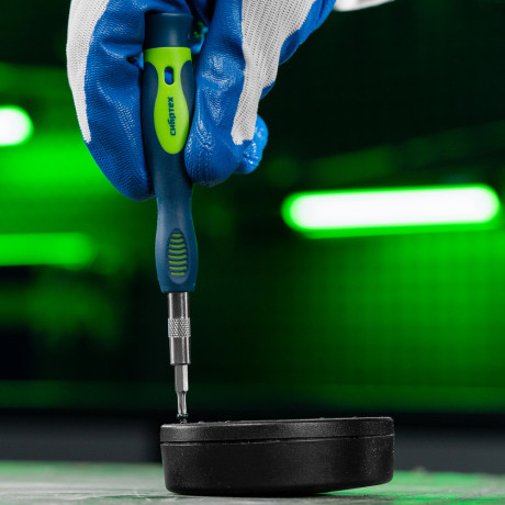 Отвертки реверсивные с набором бит и торцевыми головками, 41 шт, CrV Сибртех